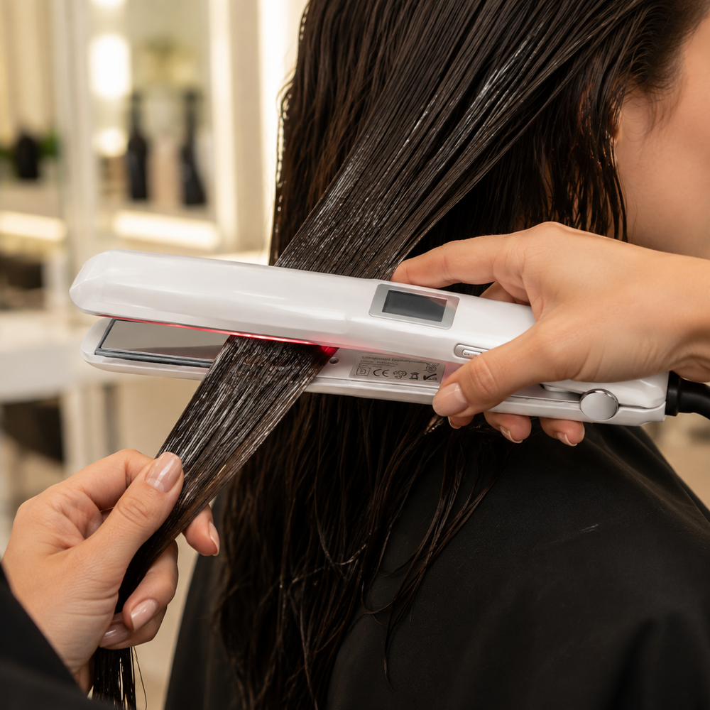 Glow By Velle Cold Iron used on damp hair